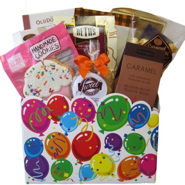 Birthday cheer gift box basket